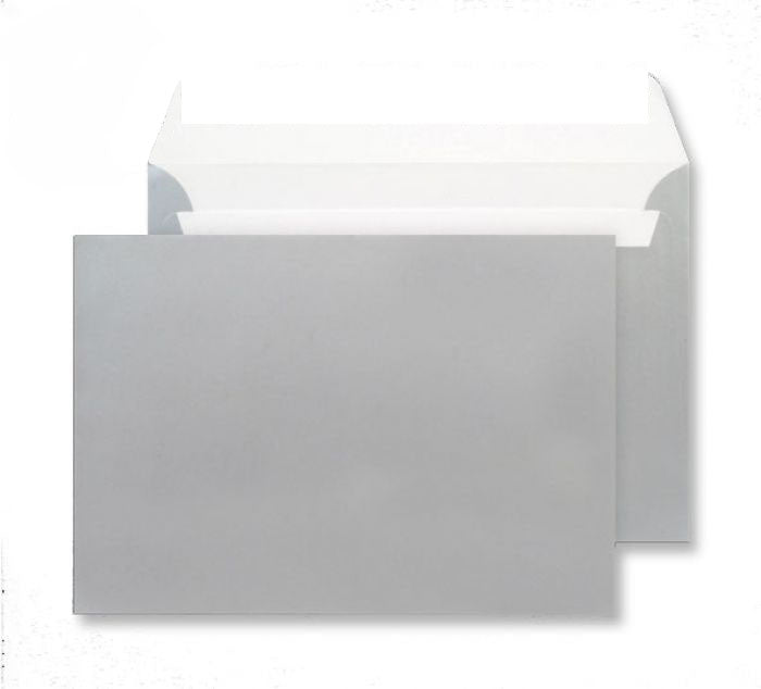 162 x 229mm C5 Cascade Silver Metallic Peel & Seal Wallet 5312