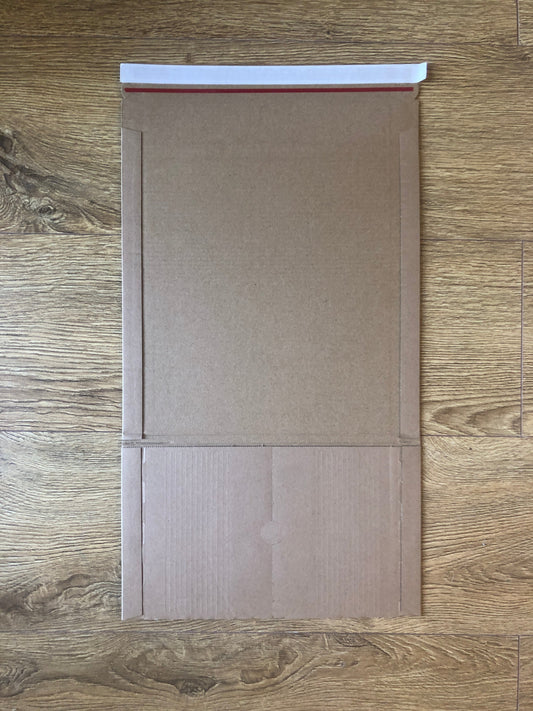 BWR07 460 x 335 x (100) Book Wrap Brown 400gsm corrugated board Peel & Seal