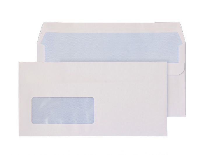110 x 220mm DL Scafell White Window Self Seal Wallet 3868